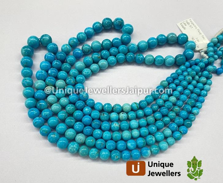 Turquoise Arizona Smooth Balls Beads